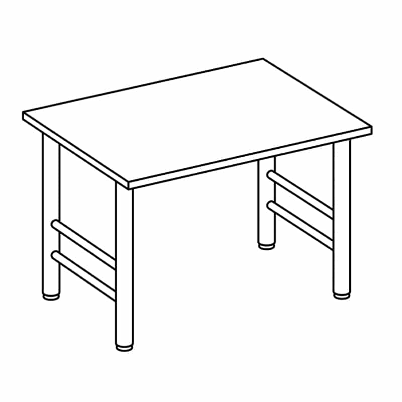Rectangular Table with Path Base & Glides