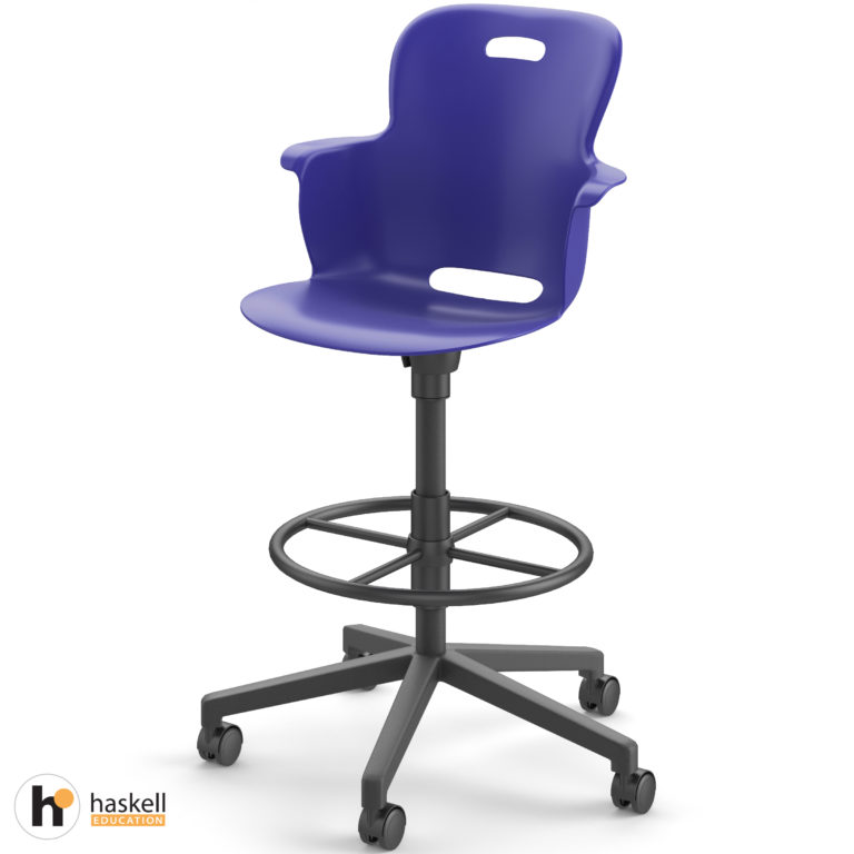 Ethos Navy with Five Star Base Stool Height