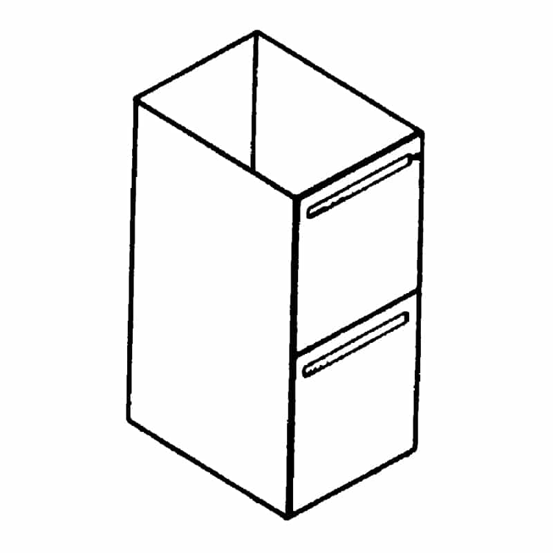 Worksurface Supporting Pedestals, Open Top – File/File