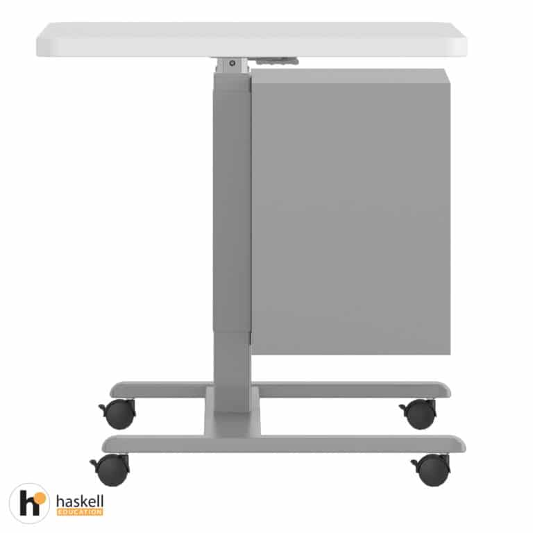 Fuzion Large Teachers Lectern with Storage and Grommet Side Lowered
