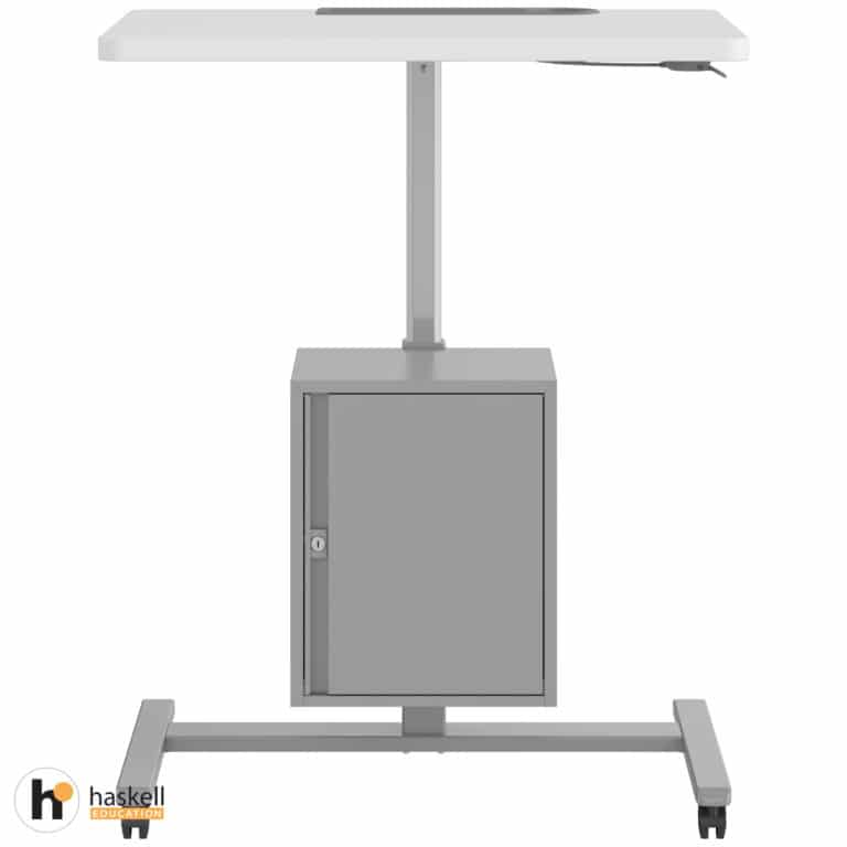 Fuzion Large Teachers Lectern with Storage and Grommet Raised