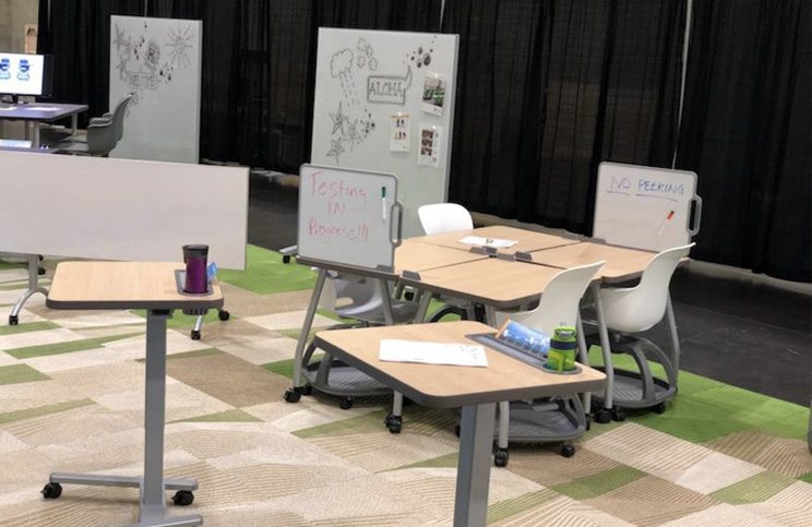 Haskell Sit to Stand Desks and Marker Erase Boards