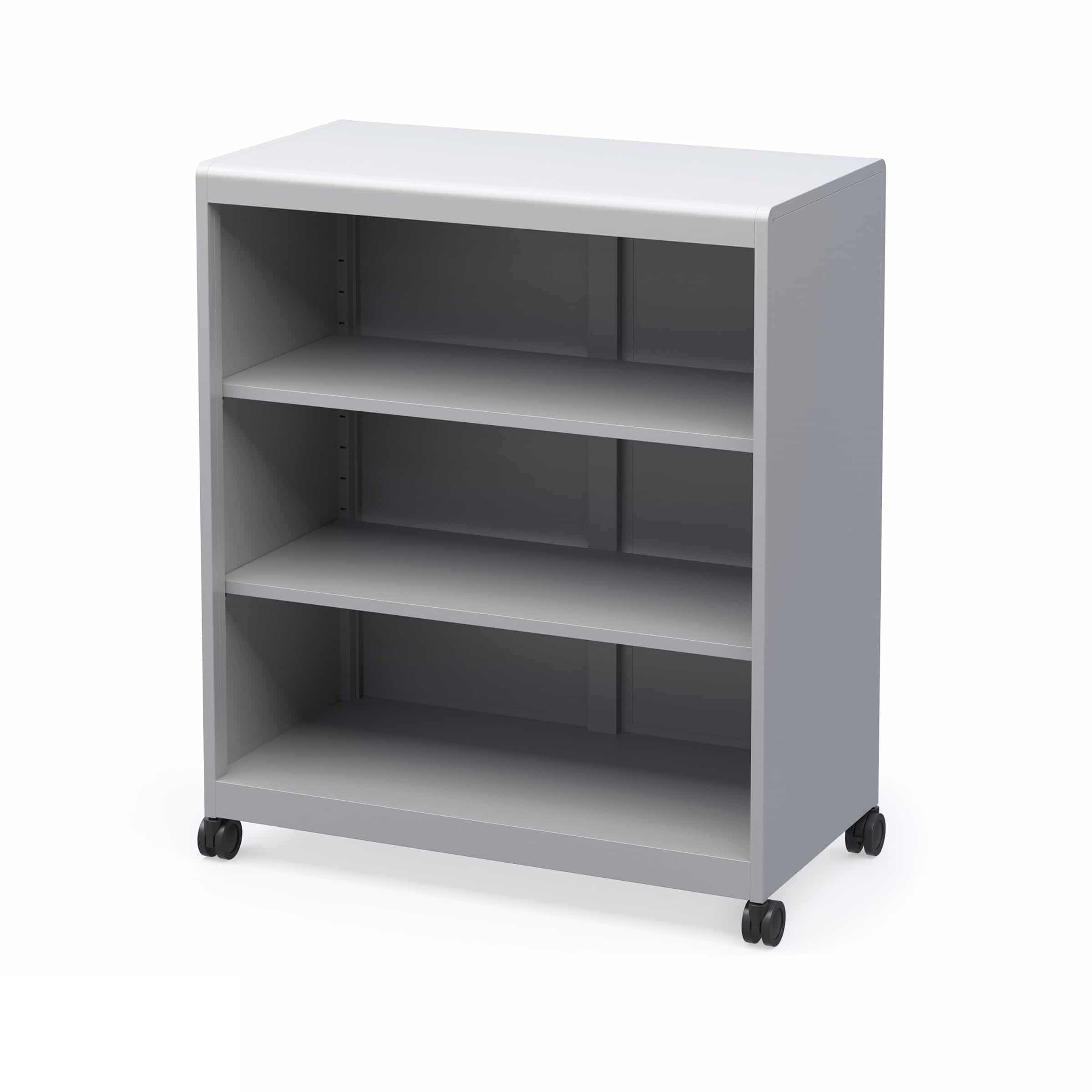 Voyager Short Storage Cart with Shelves - Three Quarter View
