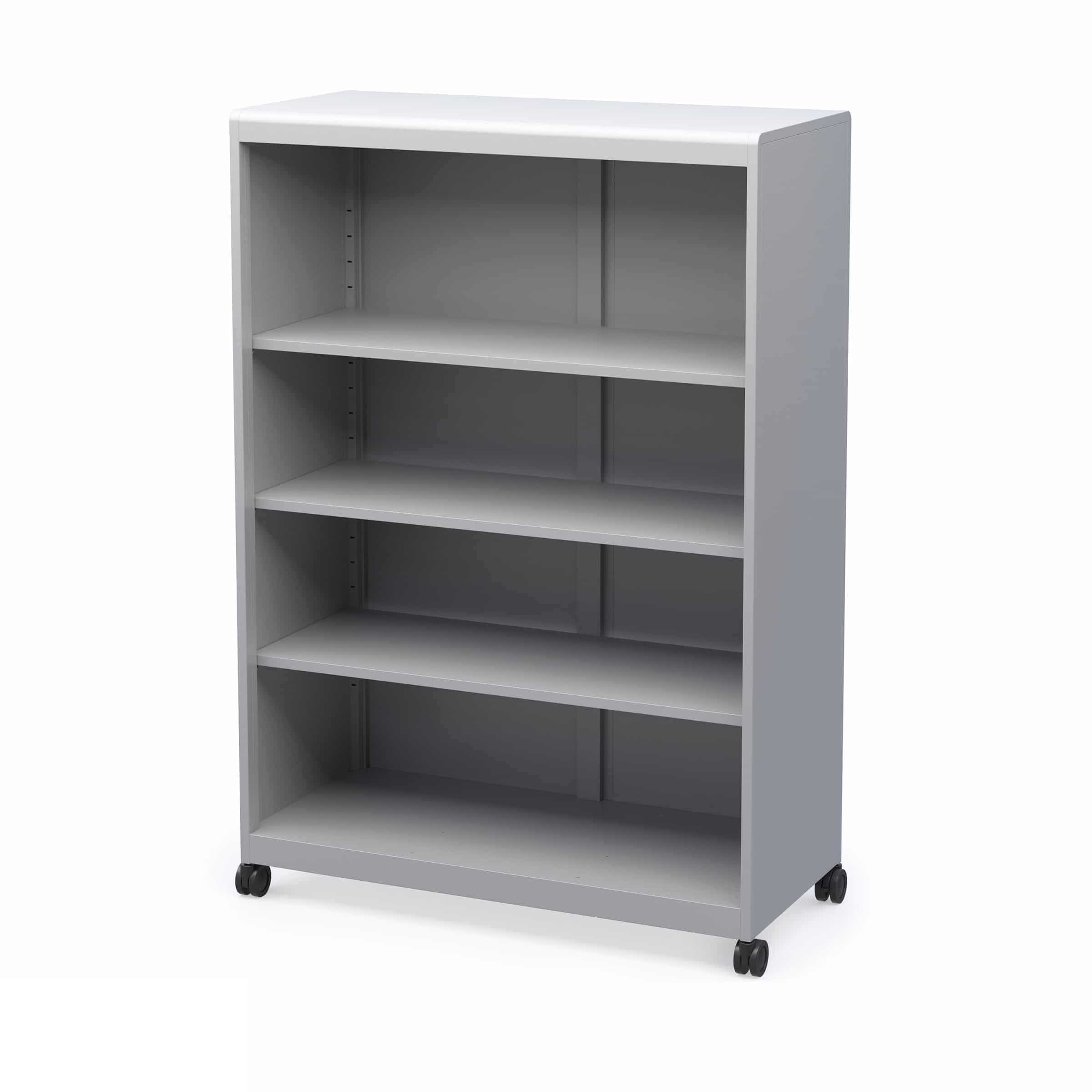 Voyager Tall Storage Cart with Shelves - Three Quarter View