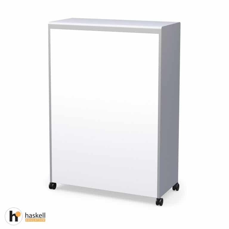 Voyager Tall Storage Cart with Shelves – Magnetic White Board Back View