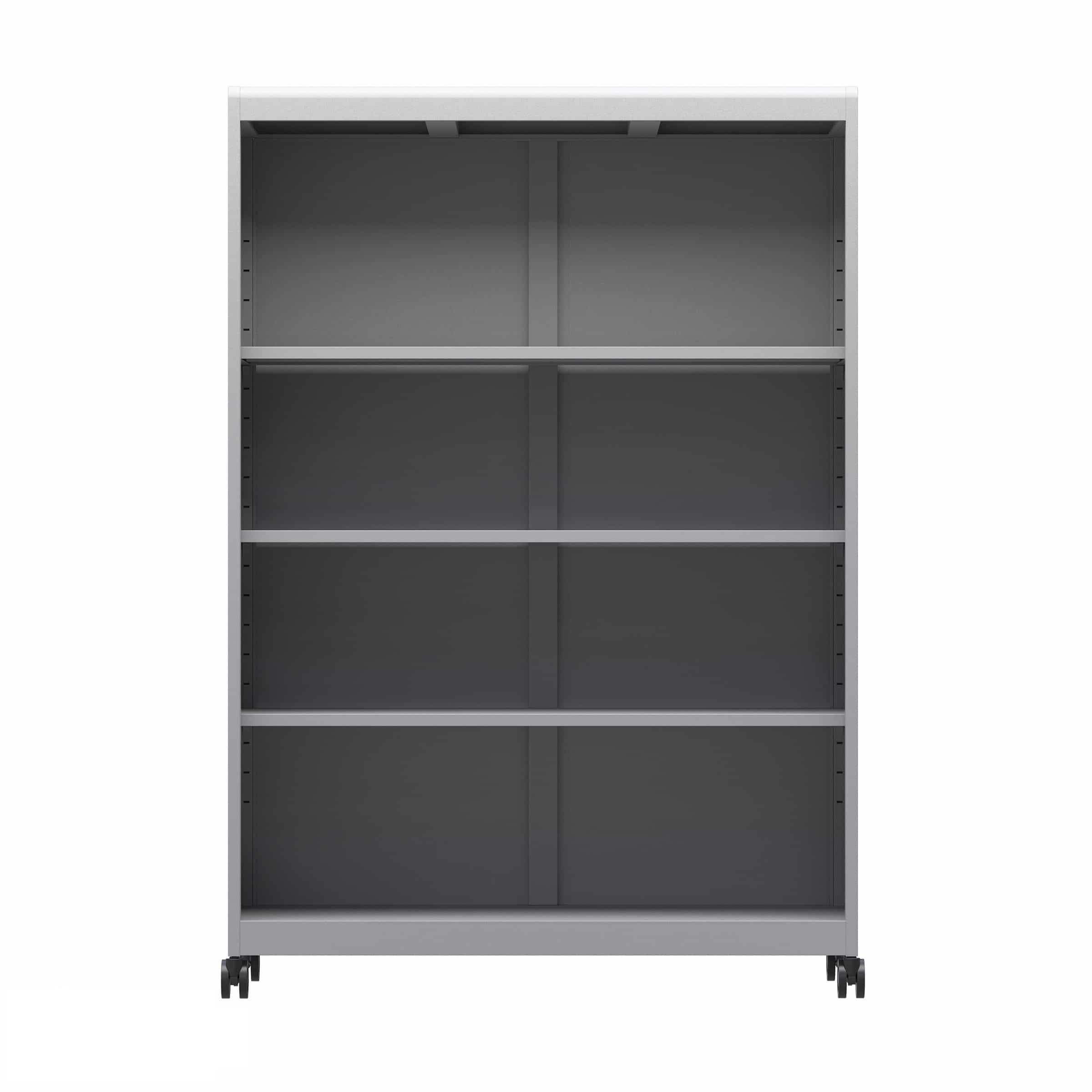 Voyager Tall Storage Cart with Shelves - Front View