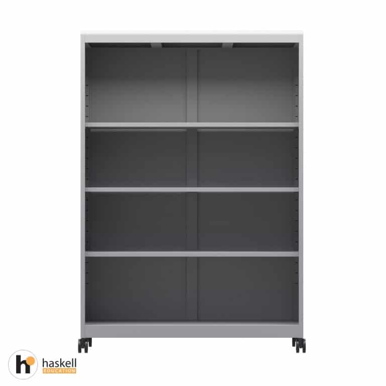 Voyager Tall Storage Cart with Shelves – Front View