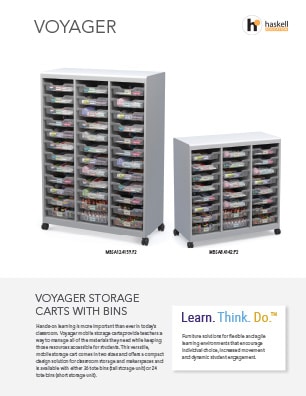 Voyager Storage Carts with Bins Cut Sheet