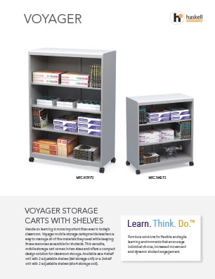 Voyager Storage Carts with Shelves Cut Sheet