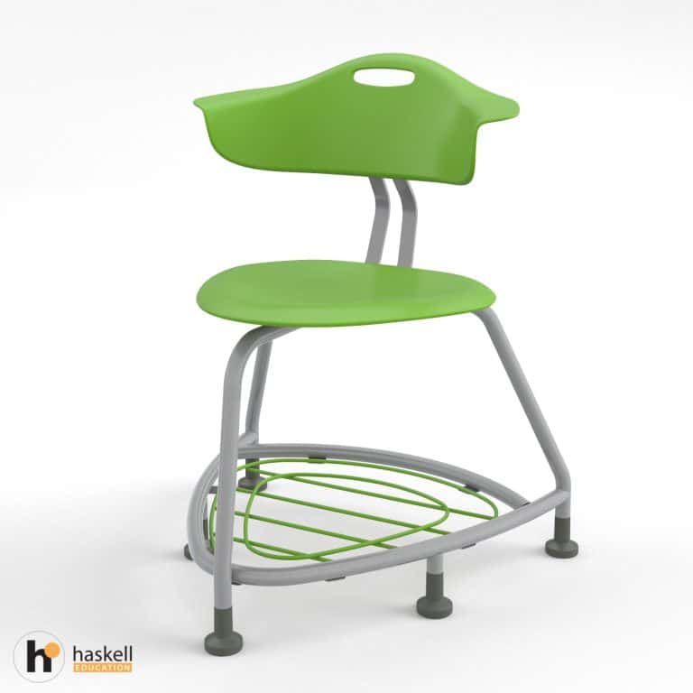 360 Chair 18in with Green Apple Back, Green Apple Seat, Green Apple Bookbag Rack & Glides
