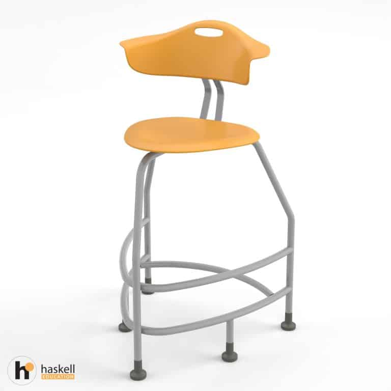 360 Chair 30in with Orange Back, Orange Seat & Glides