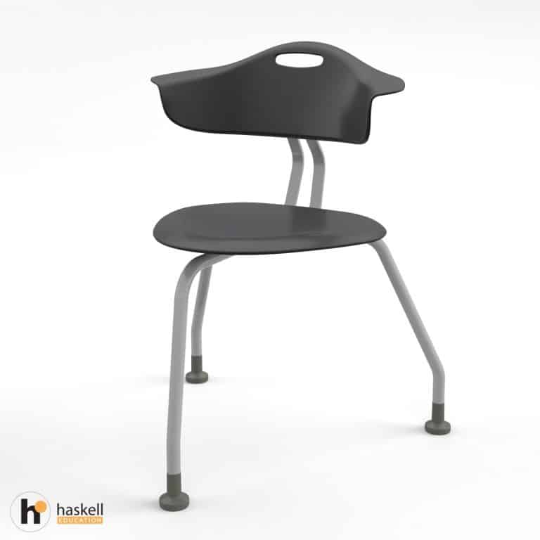360 Chair 3-Legged with Back, Black