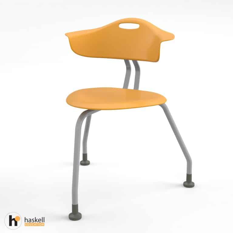 360 Chair 3-Legged with Back, Orange