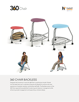 360 Chair 18in, 24in, 30 in Backless Cut Sheet