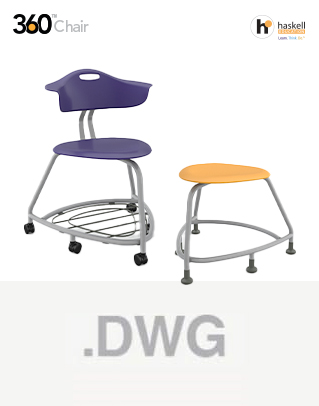 360 Chair 18in DWG2D Files