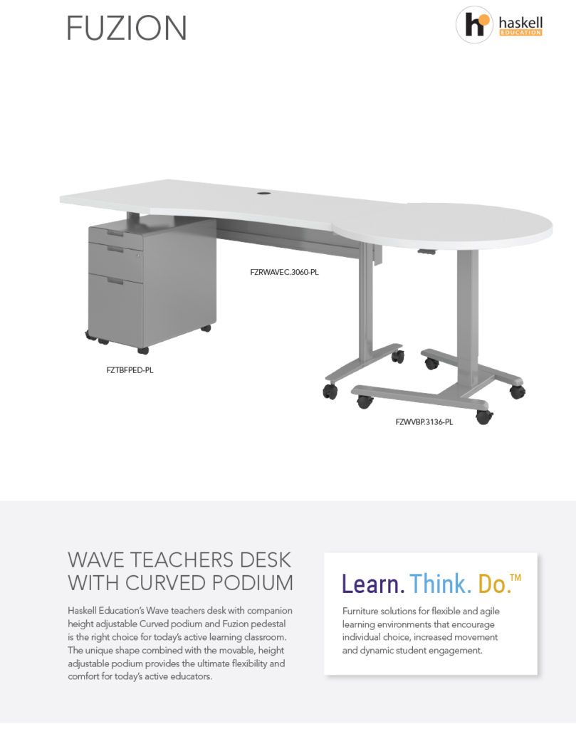 Fuzion Wave Desk/Podium Cut Sheet